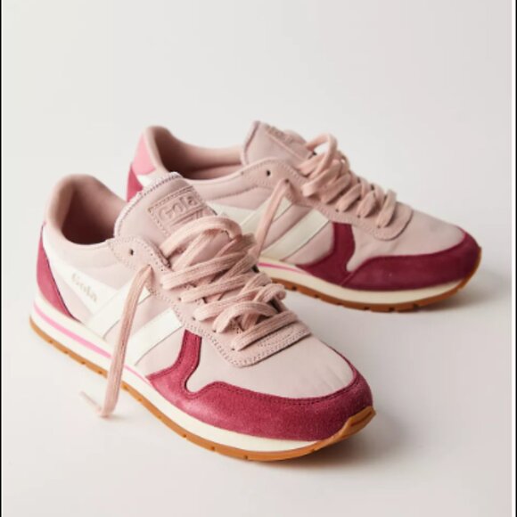 Gola Shoes - Gola Pink and Burgundy Women's Sneakers